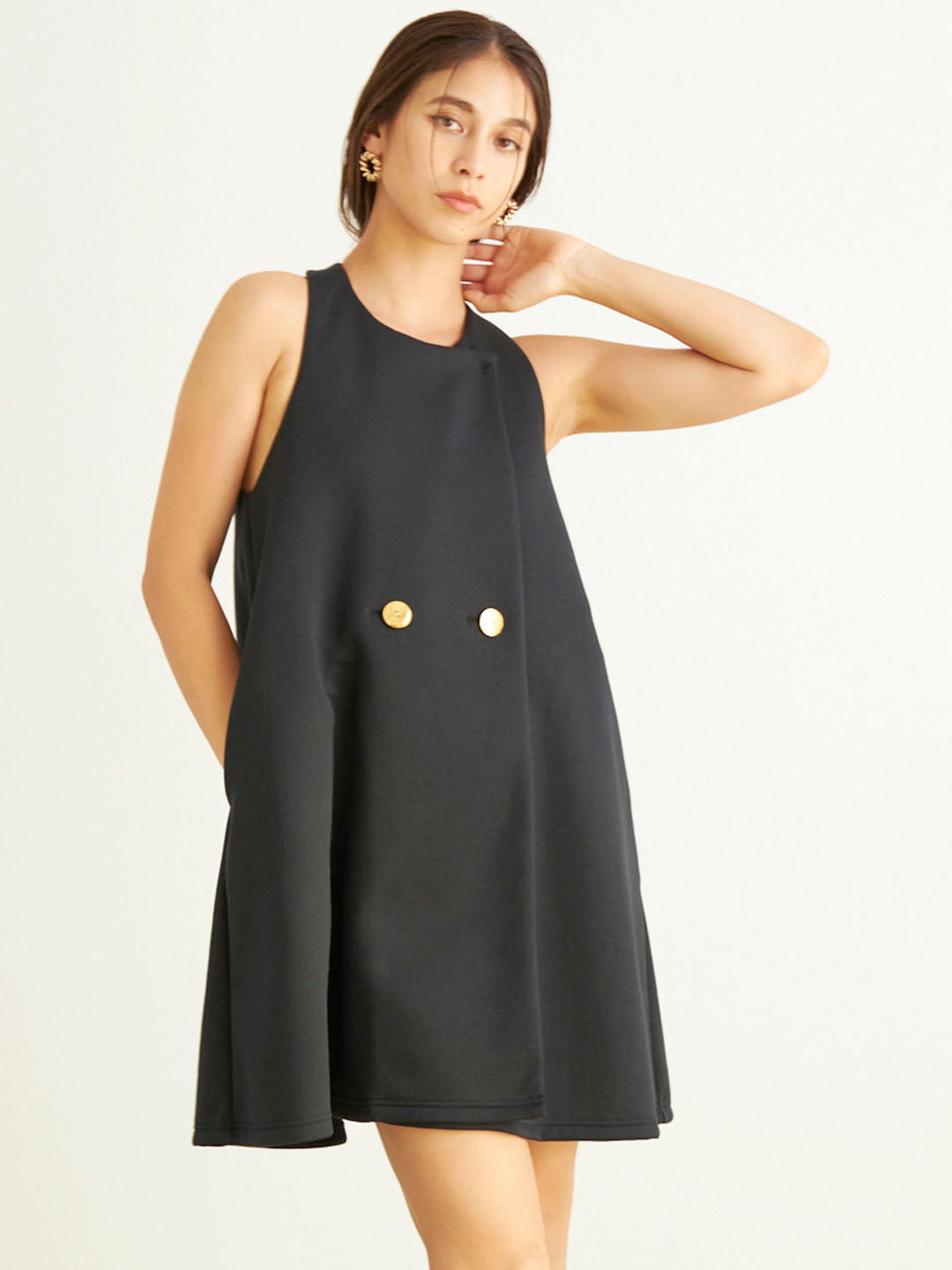 SLEEVELESS JACKET MINI OP(C0453-I1PL02)