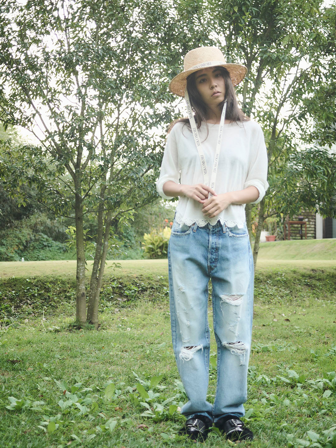 LACEMAKING SEE-THROUGH KNIT(C0013-E1CR01)