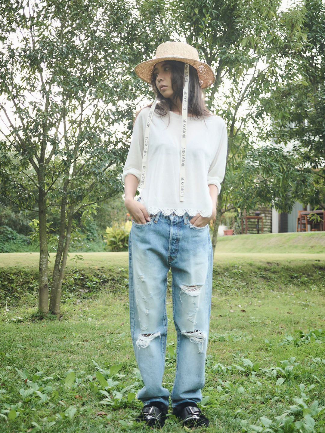 LACEMAKING SEE-THROUGH KNIT(C0013-E1CR01)