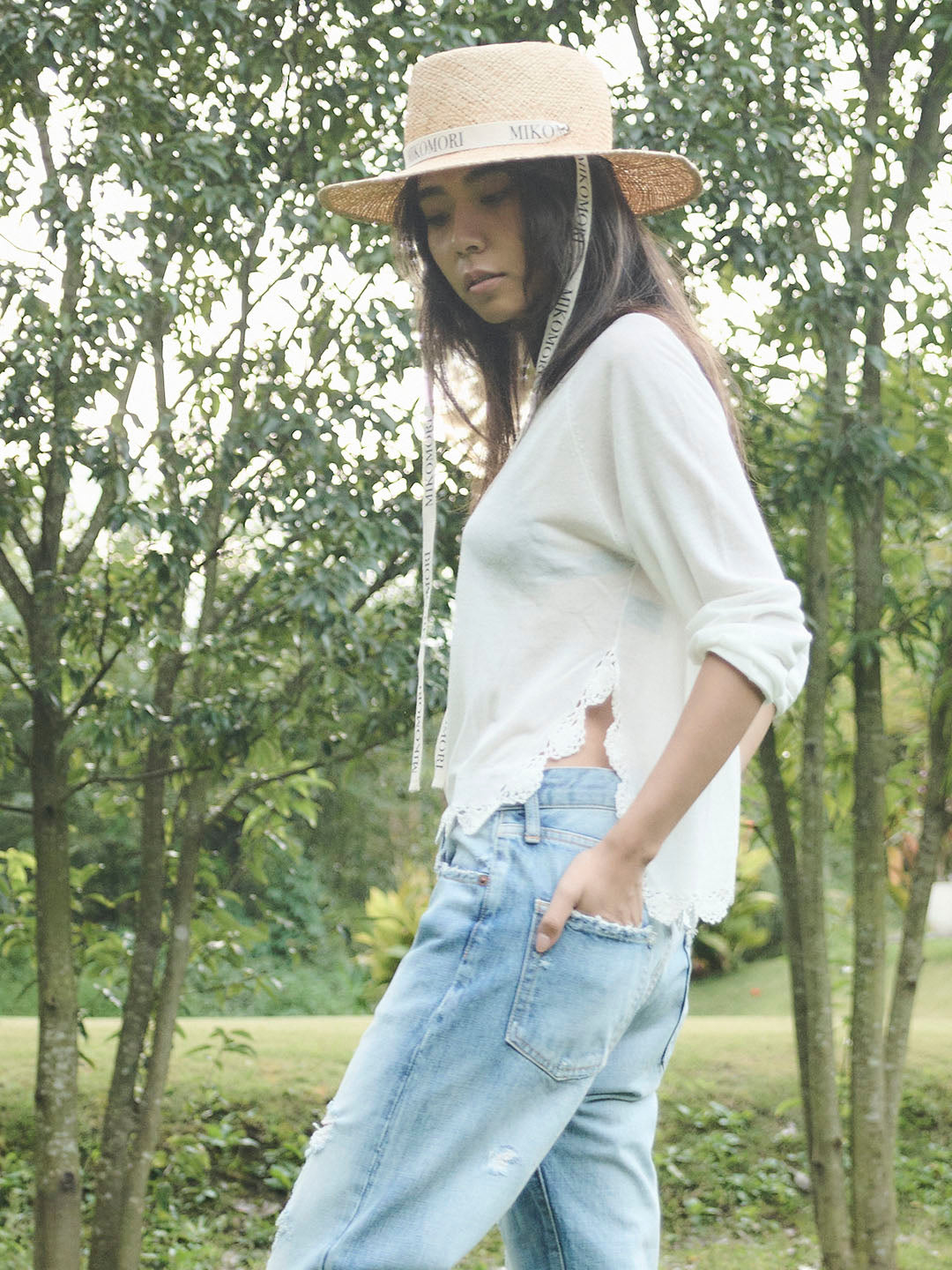 LACEMAKING SEE-THROUGH KNIT(C0013-E1CR01)