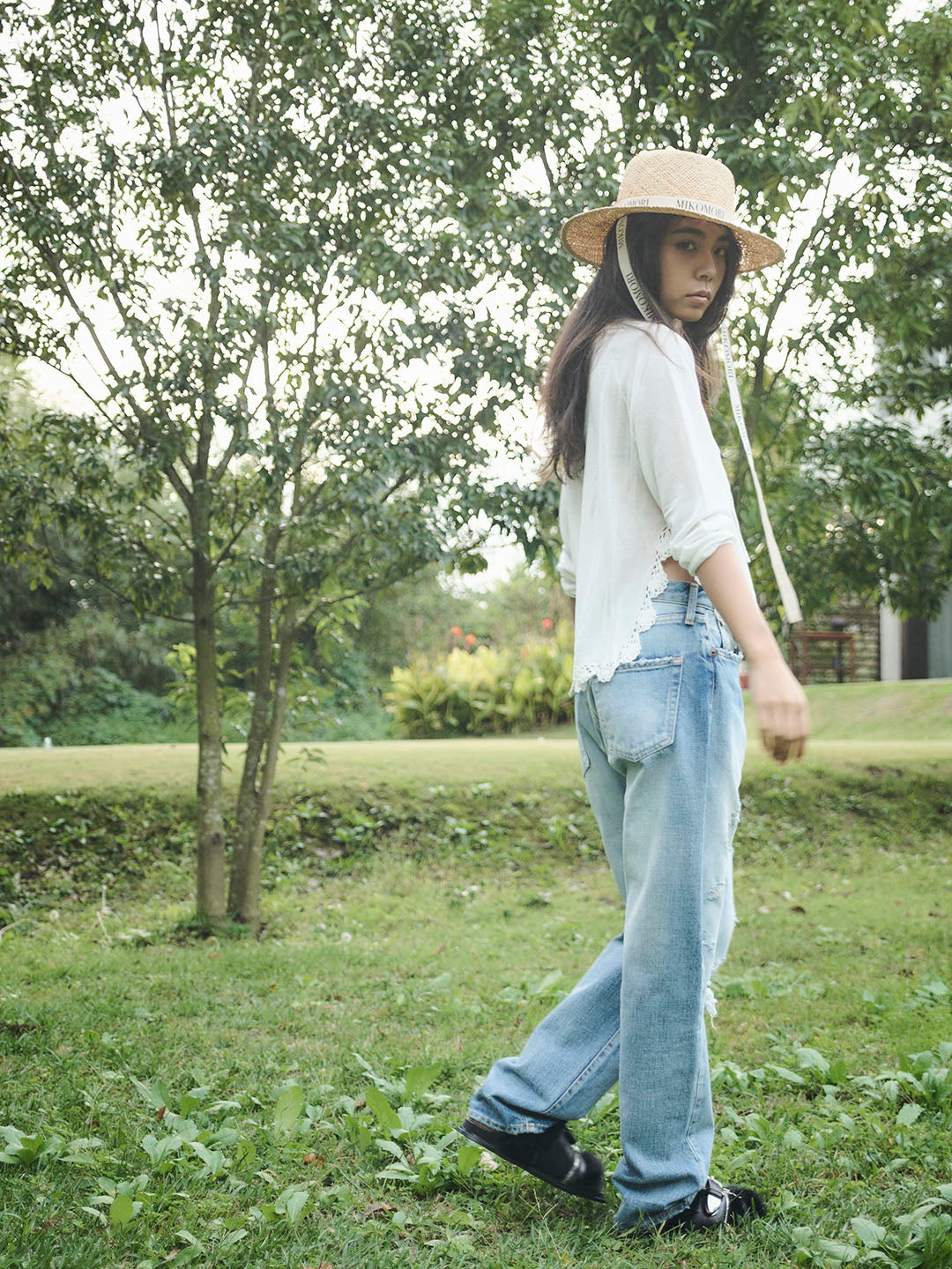 LACEMAKING SEE-THROUGH KNIT(C0013-E1CR01)