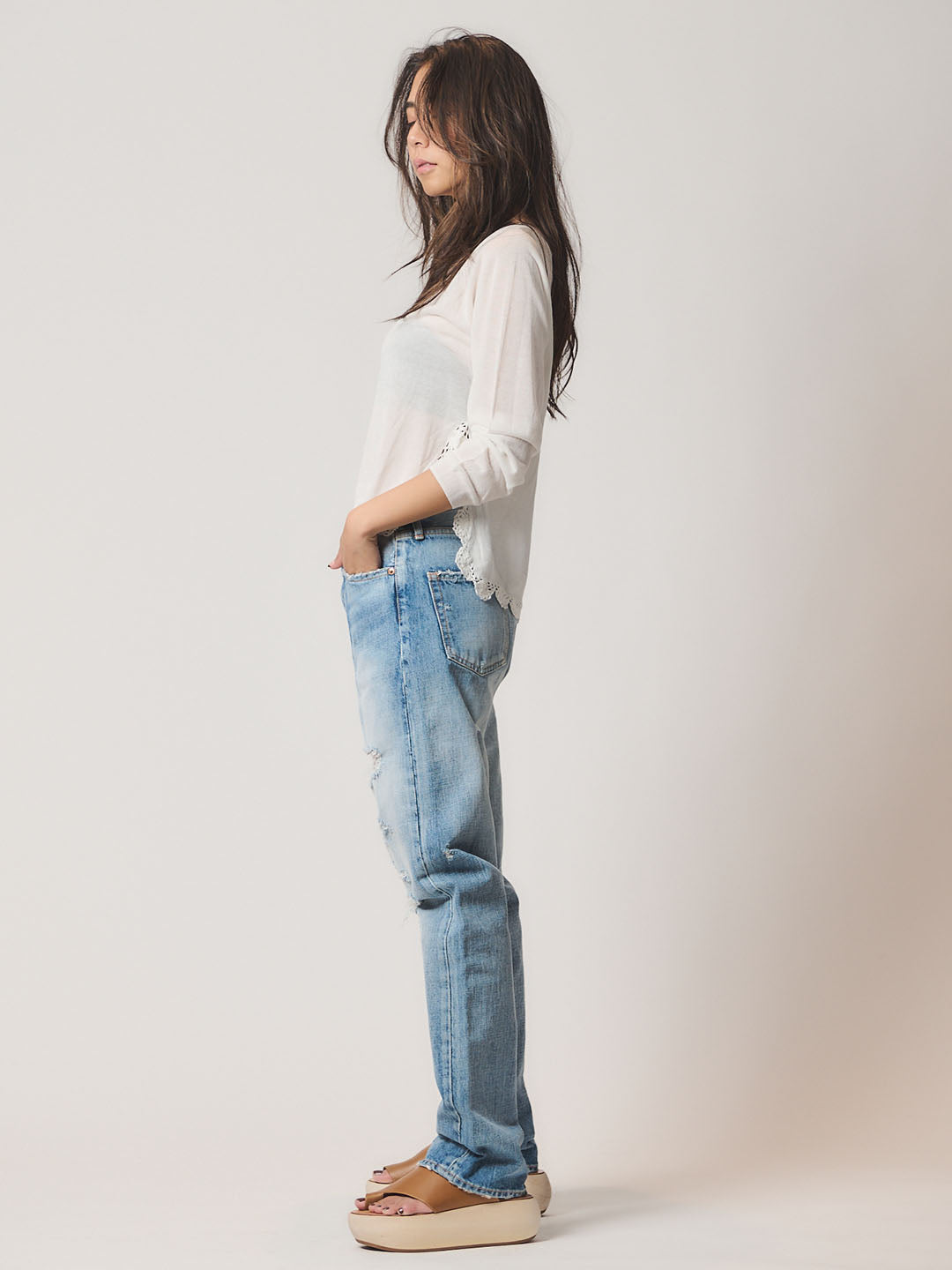 LACEMAKING SEE-THROUGH KNIT(C0013-E1CR01)