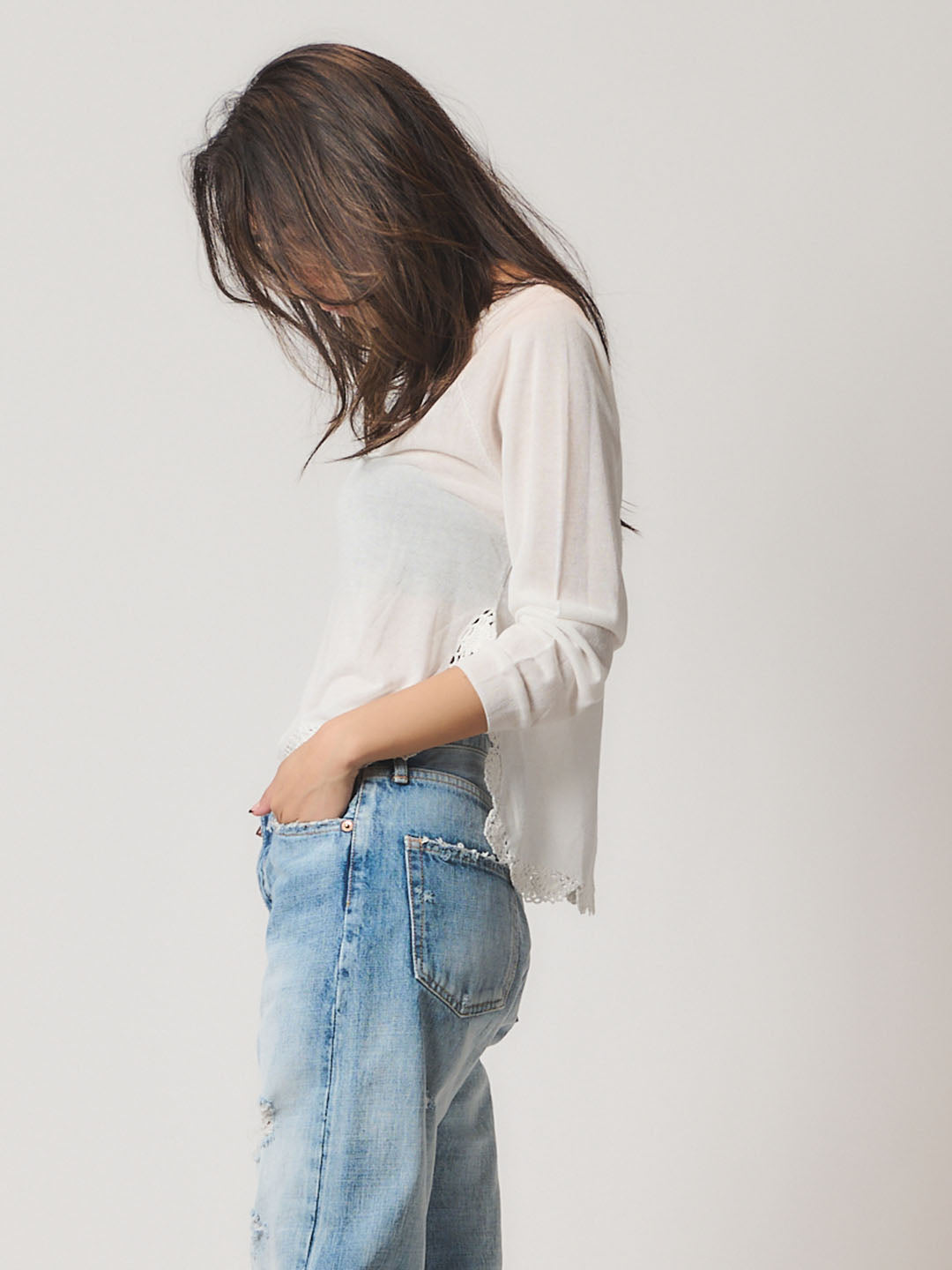 LACEMAKING SEE-THROUGH KNIT(C0013-E1CR01)