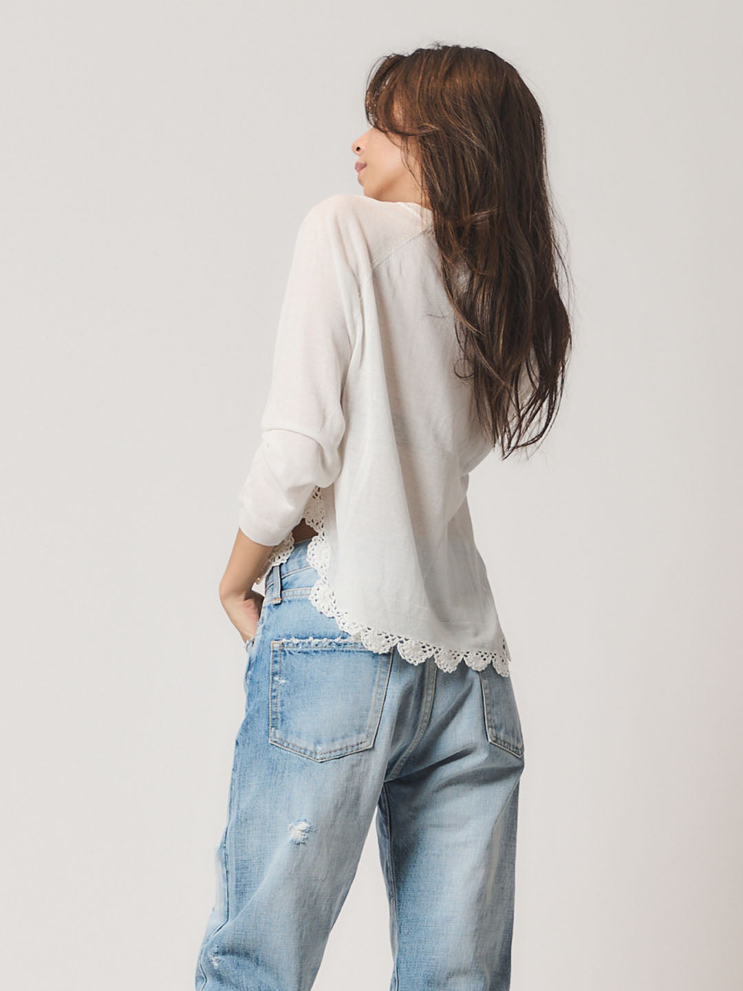 LACEMAKING SEE-THROUGH KNIT(C0013-E1CR01)