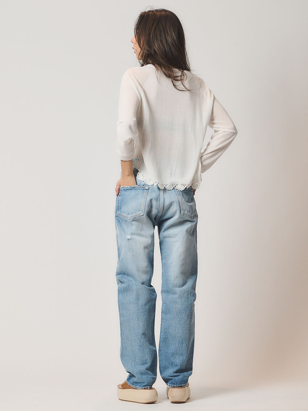 LACEMAKING SEE-THROUGH KNIT(C0013-E1CR01)