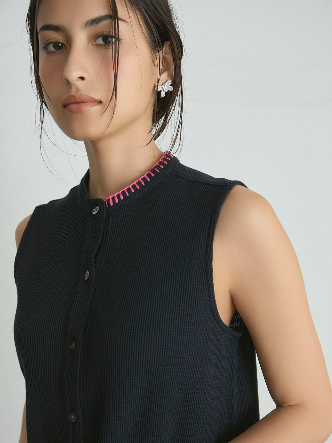 WAFFLE SLEEVELESS OP(C0431-HIC002)