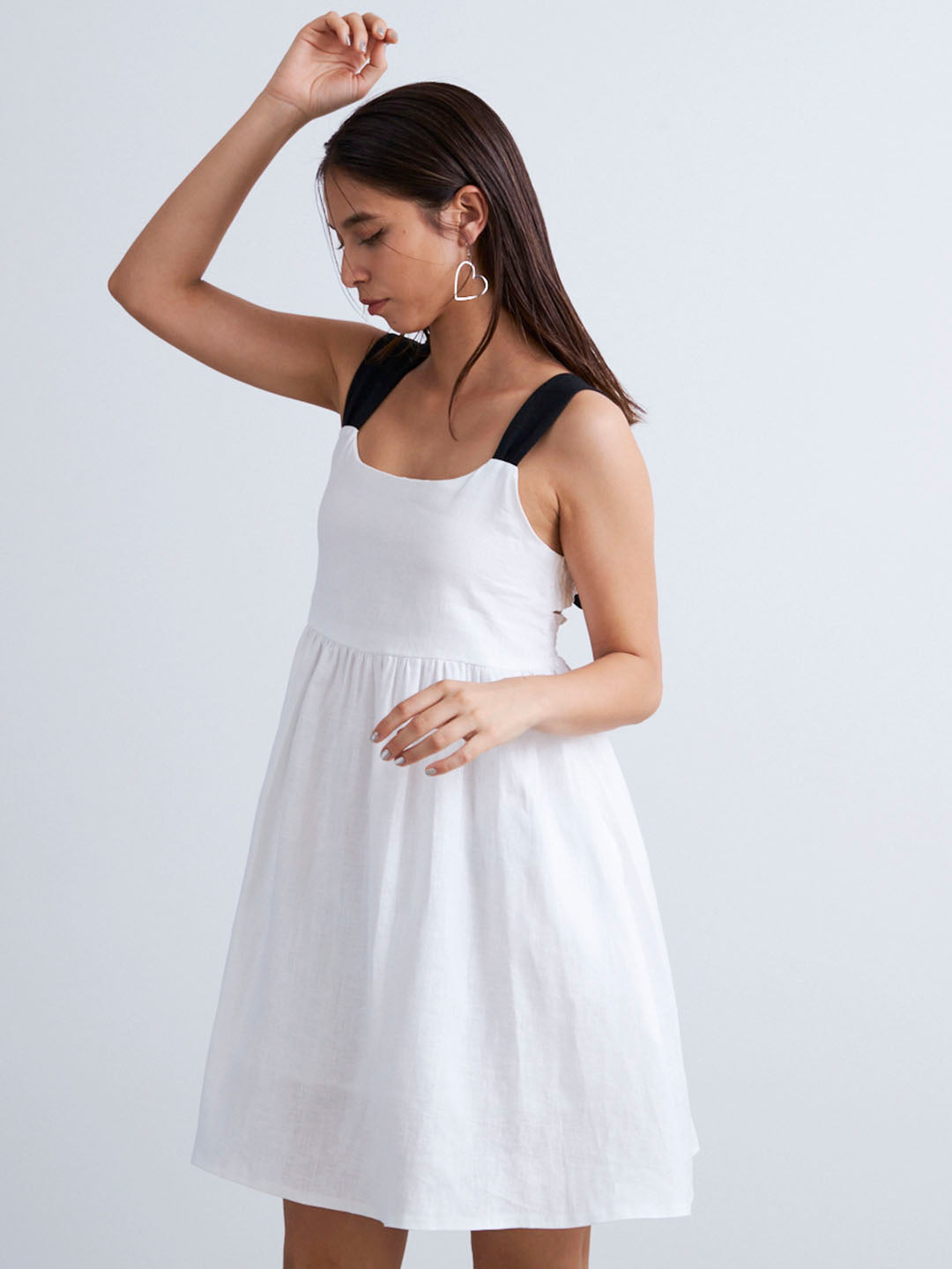 SHOULDER RIBBON LINEN MINI OP(C0460-I1RA01)