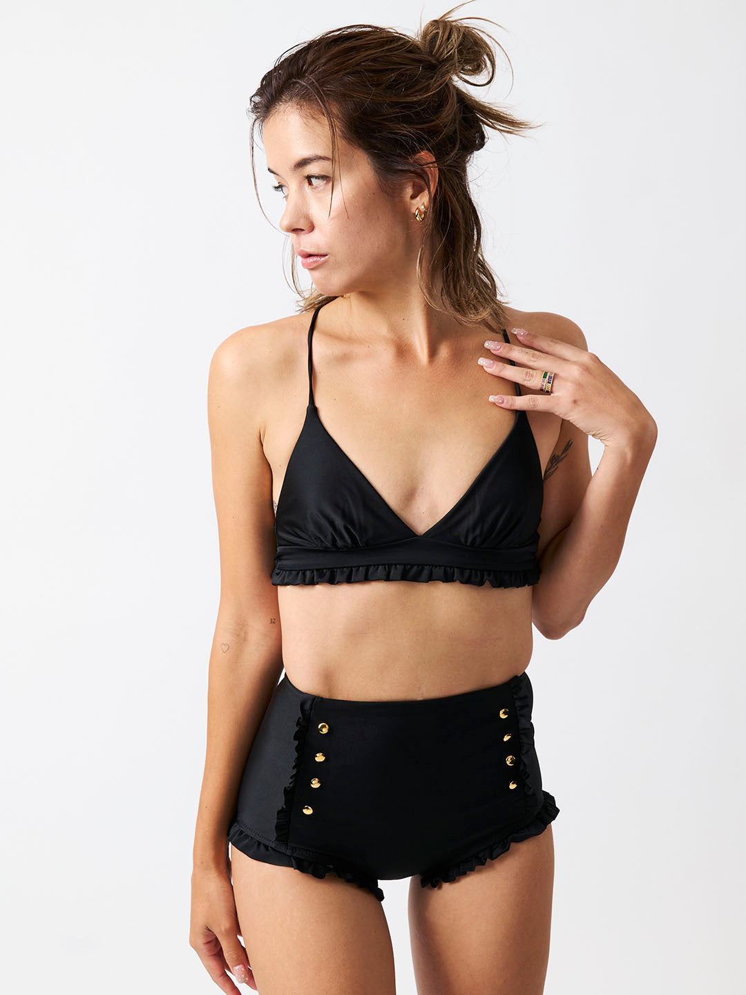 [SWIM WEAR]HIGT WAIST FRILL(S0042-C1PT07)