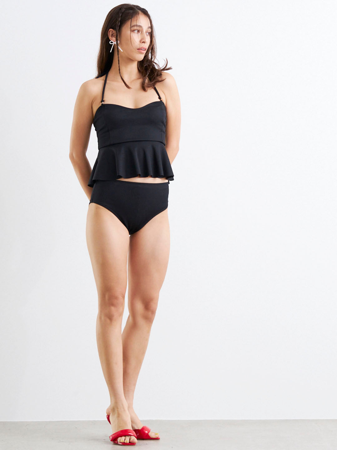 [SWIM WEAR]PEPLUM BUSTIER BIKINI(S0138-I1SW02)