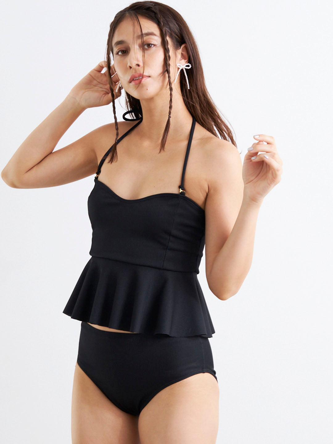 [SWIM WEAR]PEPLUM BUSTIER BIKINI(S0138-I1SW02)
